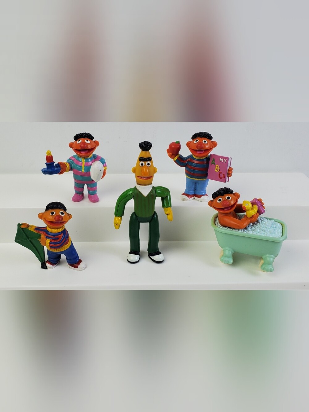 Applause Tara VTG 80s Sesame Street Bert & Ernie Muppets PVC Figures - Lot of 5